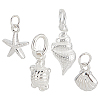 4Pcs 4 Styles 925 Sterling Silver Charms with Jump Rings STER-PH0002-95-1