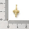 Brass Pave Clear Cubic Zirconia Pendants KK-M101-01G-05-3