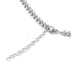304 Stainless Steel Cobs Chain Necklace for Men Women STAS-B039-09P-3
