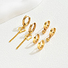 Stylish Stainless Steel Heart Tassel Earring Sets BH4978-3