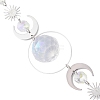 Glass Teardrop Window Hanging Suncatchers HJEW-JM04515-02-4