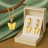 Light Gold Alloy Butterfly Jewelry Set SJEW-HY0001-16-3