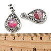 Natural Banded Agate Dyed Pendants G-Q158-05P-01-3