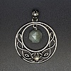 Natural Labradorite Faceted Hexagon Pendants PW-WGD21FA-07-1