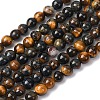 Natural Tiger Eye Beads Strands G-F591-18-8mm-08-2