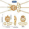 3-Strand 6-Hole Brass Box Clasps FIND-SC0003-31G-2