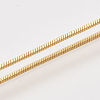 Brass Snake Chain Necklaces X-MAK-T006-10A-G-3