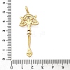 Brass Micro Pave Cubic Zirconia Big Pendants KK-B147-04G-12-3