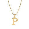 1pc 304 Stainless Steel Letter Pendant Necklaces NJEW-LP0001-38P-G-1