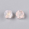 Transparent Spray Painted Glass Beads EGLA-N018-4mm-08-3