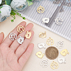 DICOSMETIC 16Pcs 2 Style 201 Stainless Steel Laser Cut Pendants STAS-DC0001-03-3