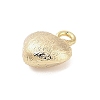 Three-Dimensional Heart Brass Pendants KK-V006-03G-02-3