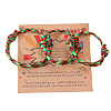 3Pcs 3 Styles Polyester First Day of School Bracelets FS-WG342D8-03-1