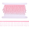 2.5 Yards Plastic Beads & Polyester Lace Ribbon SRIB-HY0001-16-1