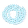 Opaque Solid Color Imitation Jade Glass Beads Strands EGLA-A044-P6mm-D06-2