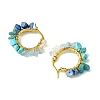 Natural Mixed Stone Chips Hoop Earrings EJEW-JE06022-01-4