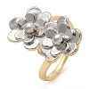 Brass Cuff Finger Rings for Women RJEW-B112-18GP-4