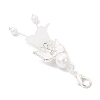 Frosted Acrylic & Glass Pearl Beads Pendant Decorations HJEW-JM03488-02-4