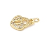 Brass Micro Pave Cubic Zirconia Pendants ZIRC-I356-38G-2