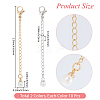 20Pcs 2 Colors Brass End with Chain KK-BBC0019-10-2