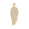 Brass Micro Pave Cubic Zirconia Pendants ZIRC-I356-21G-1