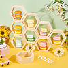 10Pcs Hexagon Wooden Dessert Cupcake Organizer Holder ODIS-GA0001-49-5