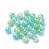 Rainbow Acrylic Imitation Pearl Beads OACR-R065-8mm-A03-1