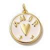 Brass Enamel Pendants KK-U027-17G-01-1