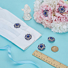 6Pcs 1-Hole Alloy Buttons DIY-FG0007-80A-4