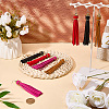 8Pcs 4 Colors PU Leather Tassel Dangle Earrings EJEW-CL0001-02A-4