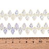 Electroplate Transparent Glass Beads Strands EGLA-N056-03A-02-4