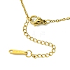 Ion Plating(IP) Rectangle with Initial Letter 304 Stainless Steel Pendant Necklace NJEW-R265-04G-E-4
