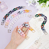   6Pcs 3 Styles Rainbow Color Acrylic Shoe Decoration Curban Chains AJEW-PH0011-17-3