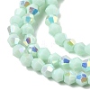 AB Color Plated Opaque Glass Beads Strands GLAA-G127-02K-3