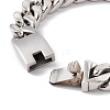 Non-Tarnish 304 Stainless Steel Curb Chains Bracelet for Women BJEW-E107-10P-2