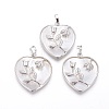 Natural White Shell Mother of Pearl Shell Pendants X-SSHEL-L008-70P-1