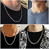 1Pc 304 Stainless Steel Cuban Link Chain Necklaces for Men Women NJEW-BM0001-08B-7
