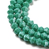 Opaque Solid Color Electroplate Glass Beads Strands EGLA-A039-P4mm-A07-3