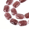 Natural Strawberry Quartz Beads Strands G-T139-80-3