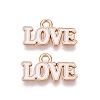 Valentine's Day Theme Alloy Enamel Pendants ENAM-T020-50D-02-1