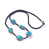 Natural Howlite Necklaces NJEW-G323-01-1