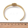 2Pcs 2 Colors Natural Abalone Shell Paua Shell 304 Stainless Steel Open Cuff Bangle Sets with Enamel BJEW-JB14486-01-5