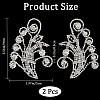 1Pair Brass Rhinestone Wedding Dress Decoration Accessories FIND-GF0006-54-2