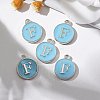 Platinum Plated Alloy Enamel Charms LS-ENAM-S118-04F-P-5