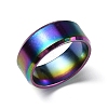 Titanium Steel Wide Band Finger Rings for Women Men RJEW-WH0009-13B-M-1