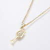 Stainless Steel Pendant Necklaces NJEW-I106-05G-3