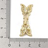 Brass Micro Pave Clear Cubic Zirconia Fold Over Clasps FIND-U017-15G-3