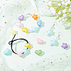 200Pcs 2 Style  Frosted and Transparent Acrylic Beads FACR-PH0001-03-2