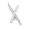 304 Stainless Steel Letter Connector Charms STAS-M108-01P-24-1