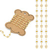 Handmade Glass Butterfly & Enamel Daisy Flower Link Chains CHC-TA0001-11-1